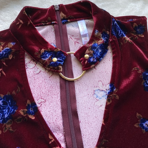 DONATED NWT Velvet Dress - Picture 4 of 6